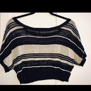 Shine Bright!✨ Agaci- Gold&Black, Cropped Sweater